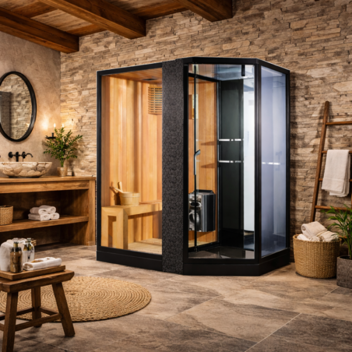 CABINA de DUS CU HIDROMASAJ+SAUNA  89103-R/n