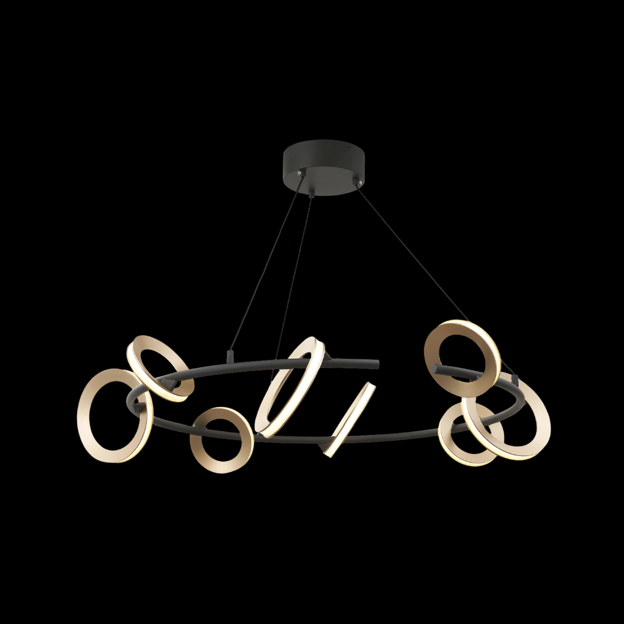Lustra Nathan Black+Brushed Gold 