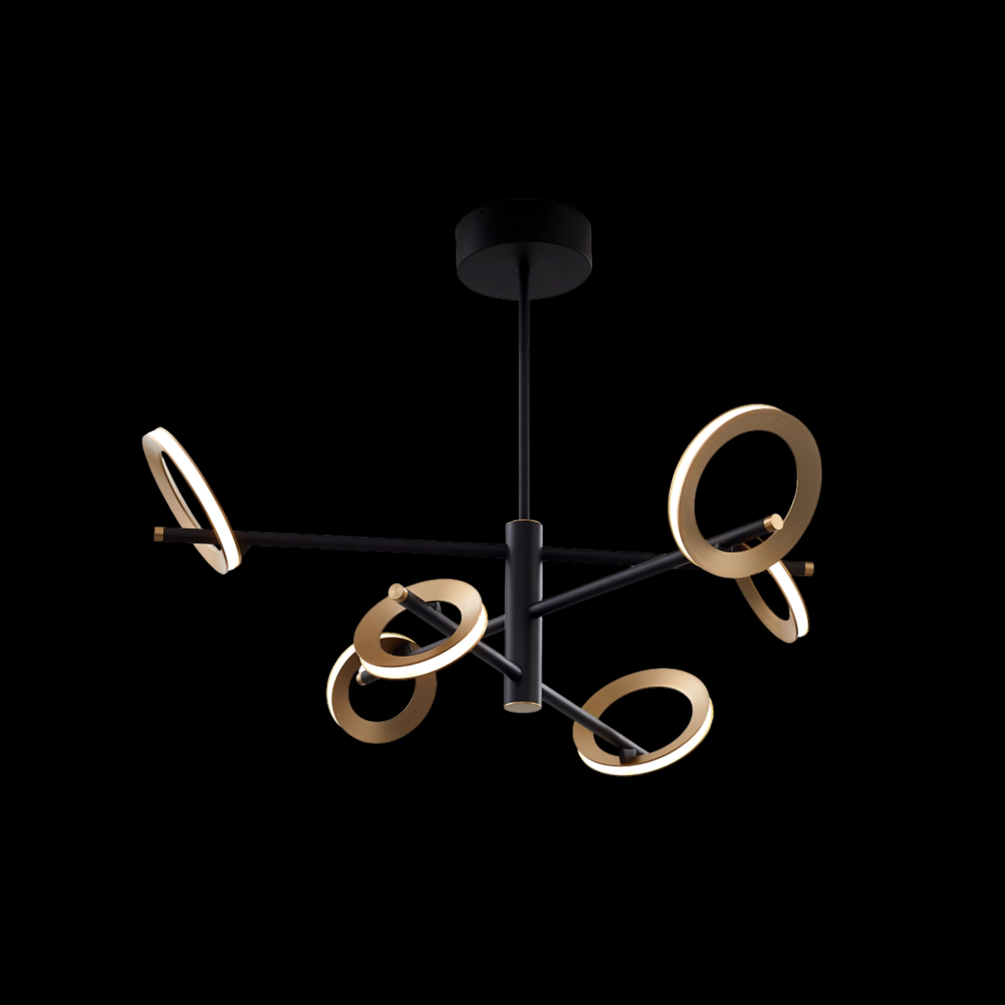 Lustra Nathan Black+Rose Gold
