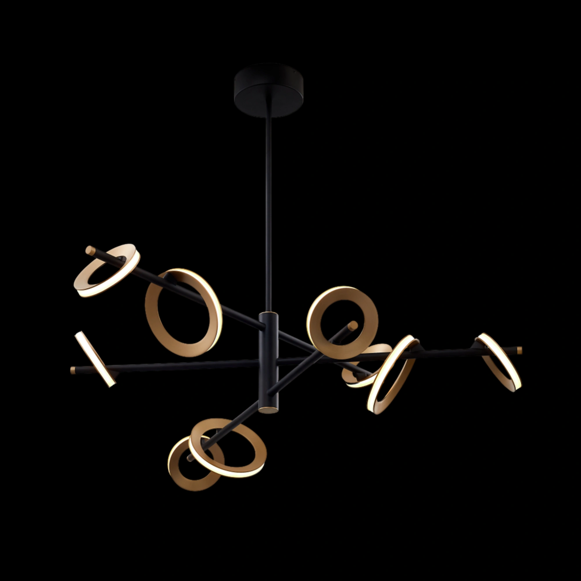 Lustra Nathan Black+Brushed Gold