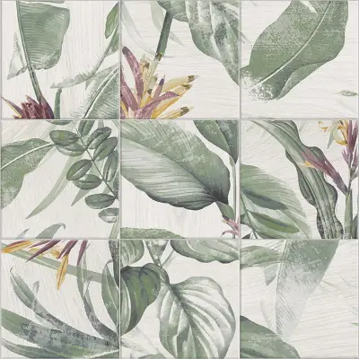 DECOR SPRING LEAVES 20x20