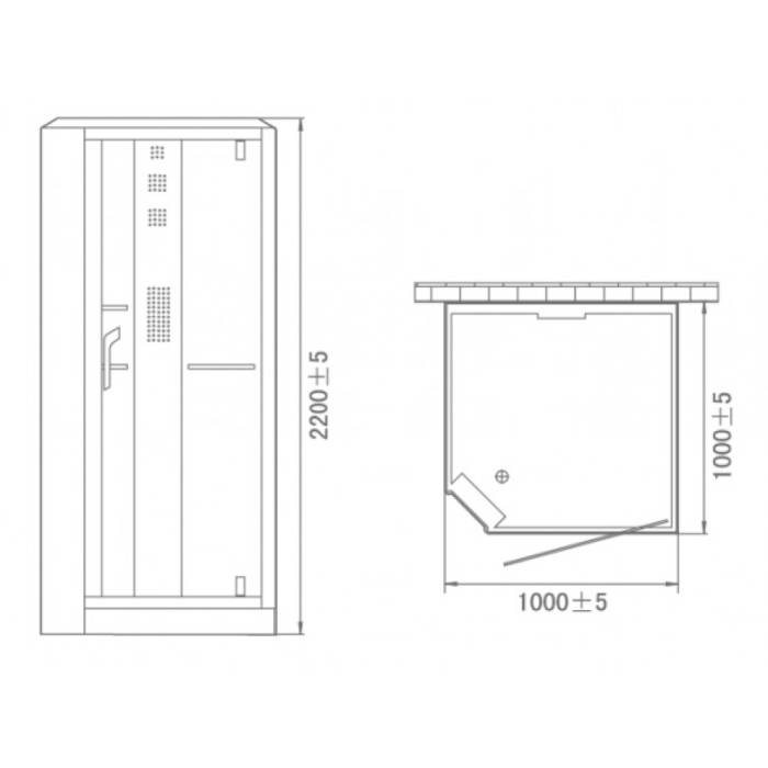 CABINA de DUS CU HIDROMASAJ 89101-SR/n
