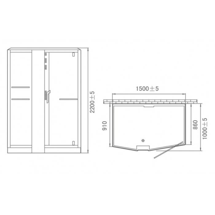 CABINA de DUS CU HIDROMASAJ 89102-L/n