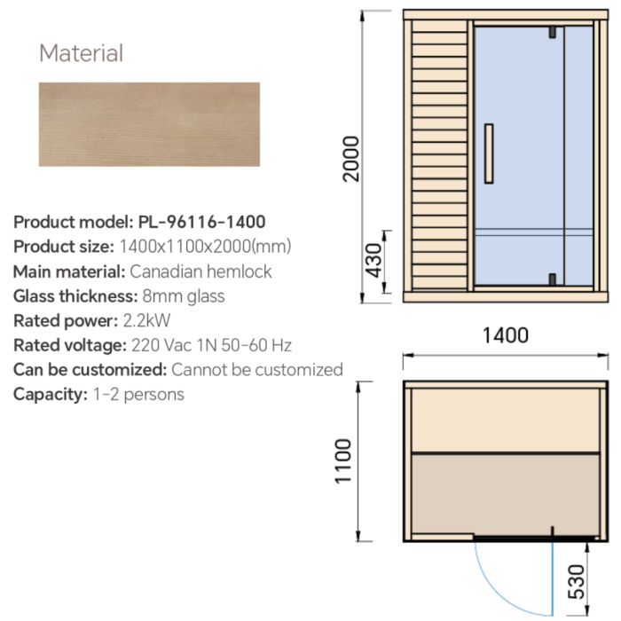 SAUNA FAVOUR 1400
